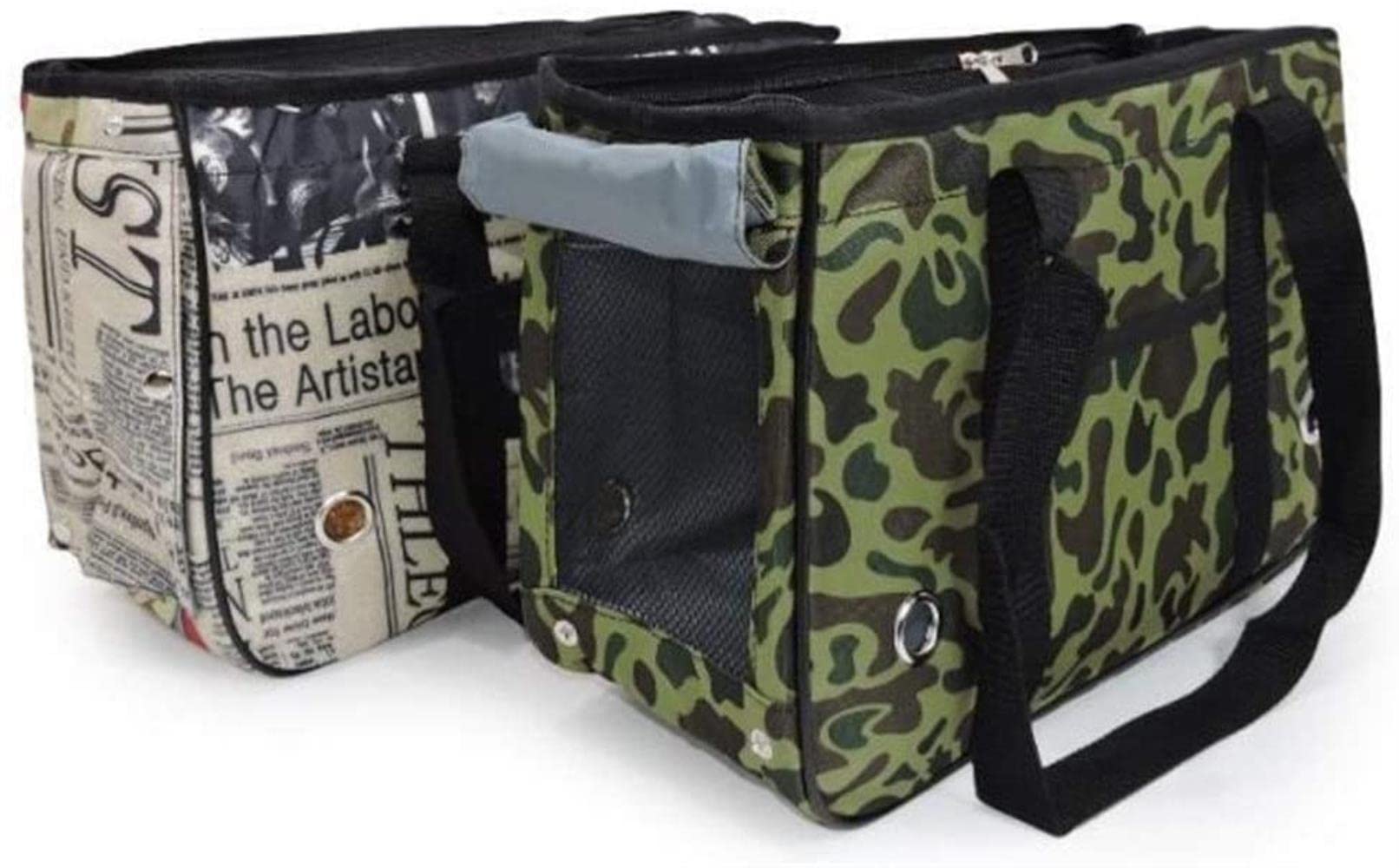 Borsa da Viaggio per Animali Domestici Borsa in Nylon Borsa da Trasporto per Gatti Borsa da Viaggio Zaino Borsa da Viaggio per Aereo Borsa a Tracolla (8 L 50x17x30cm)