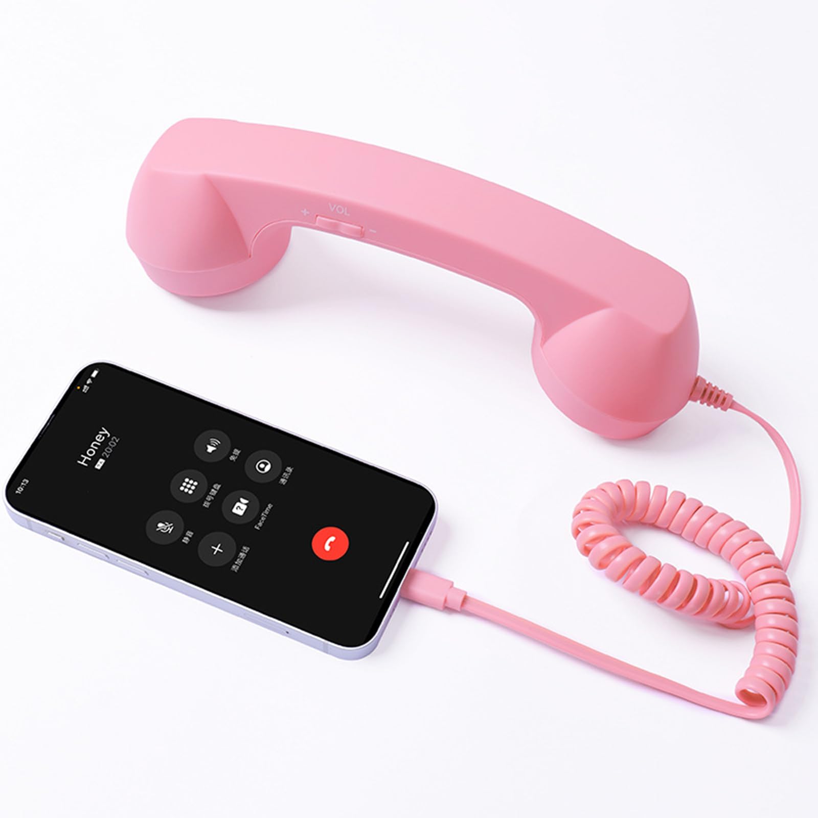 Amazon | Type-C レトロ電話受話器 携帯電話用ハンドセット Type-C