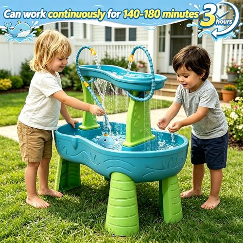 Image of okcool Rechargeable Water Table Pump(Huge Water Output 8L /min),Kids Sand Water Play Pump,Whale-Shaped Design,Suitable for Most Water Table on Market for Maximum Fun in Water Table for Kids