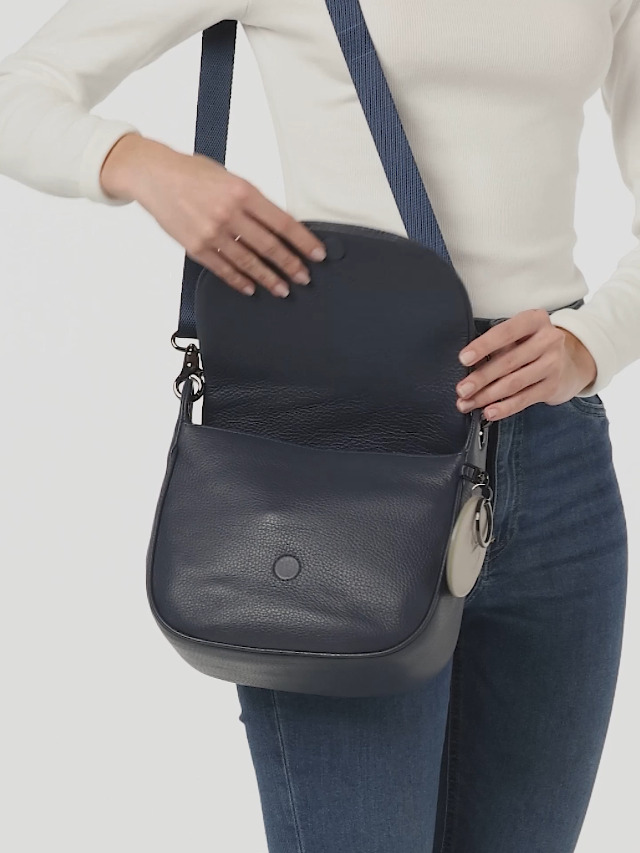 Mandarina Duck Damen Mellow Leather Umhängetasche, Dress Blue  