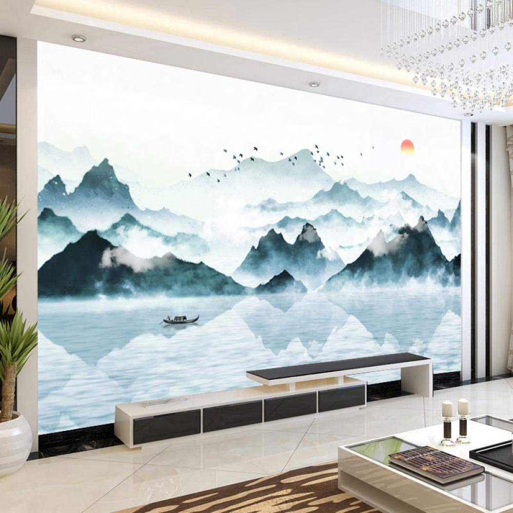 RTYUIHN 3d wallpaper mural wall new Chinese style modern landscape painting living room sofa background seamless stereo ink bedroom living room modern wall art decoration