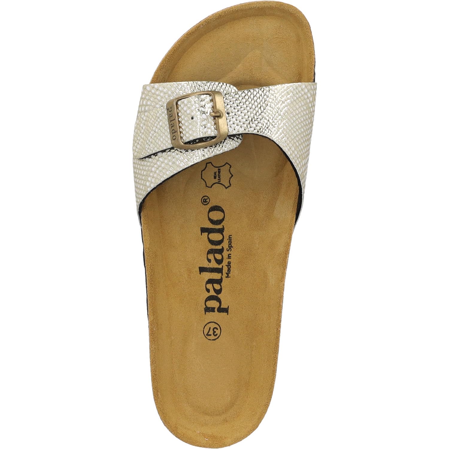Palado Pantoletten Damen Malta - extra Bequeme Sandalen - modische Hausschuhe mit Natur Kork - Made in EU - Sandaletten mit Sohle aus feinstem Natur Leder