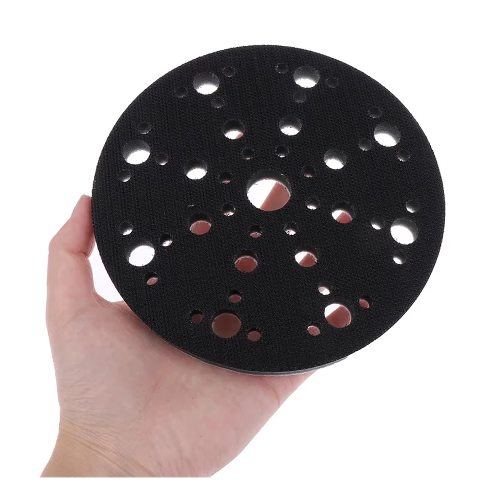 Almohadilla de interfaz esponja suave 6 pulgadas, 150mm, 49 agujeros for almohadillas lijado, discos bucle gancho, amortiguador respaldo lijadora, 5 uds