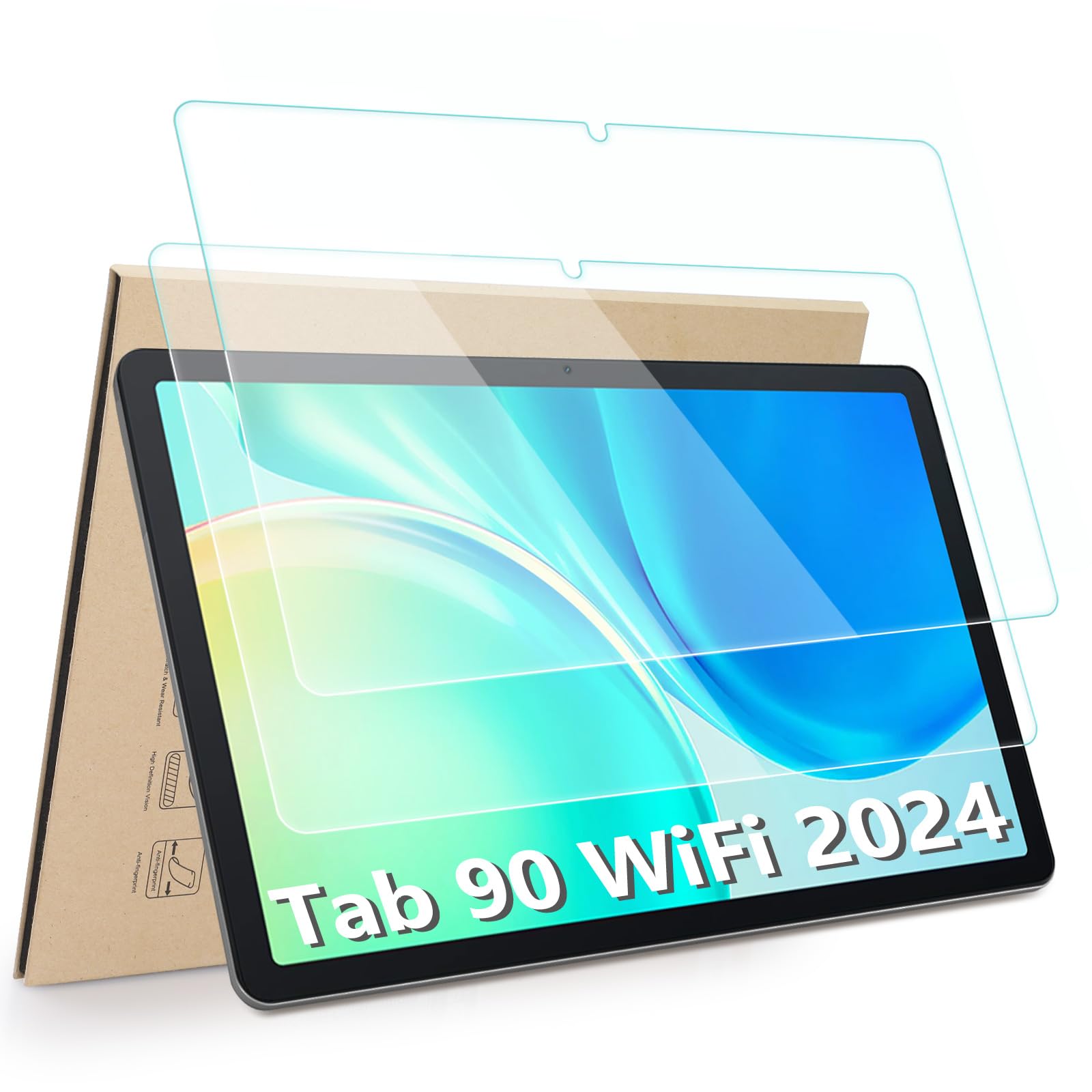 Hianjoo Lot De 2 Films De Protection D'écran Compatibles Avec Blackview Tab 90 WiFi 2024 Android 14 11" Compatible Avec Blackview Tab 90 WiFi 2024 Android 14 Tablette HD Transparent Dureté 9H