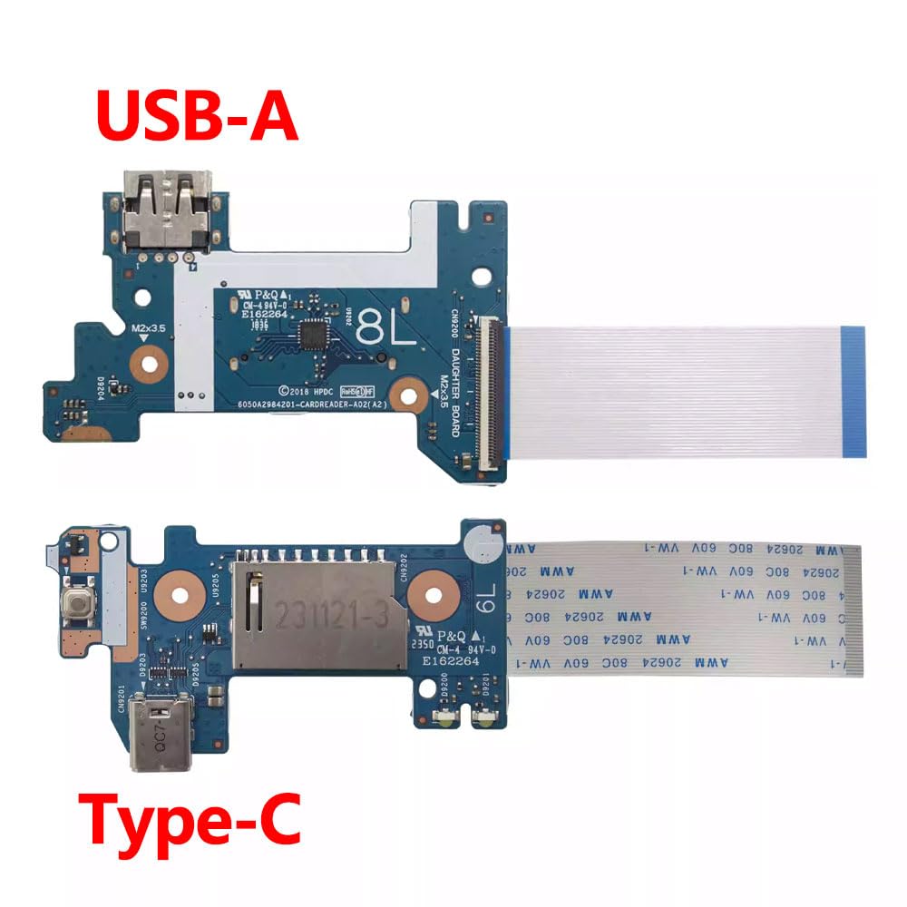 For 14S-CR 14Q-CS 14Q-CY TPN-I131 TPN-I132 240 245 246 G7 Laptop USB Type-C Switch Power Button Board Cable L24483-001(USB-A)