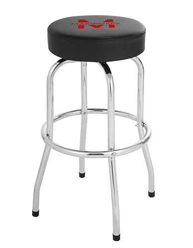MaxWorks 51090 Swivel Bar Stool, Padded Seat with Chrome Plated