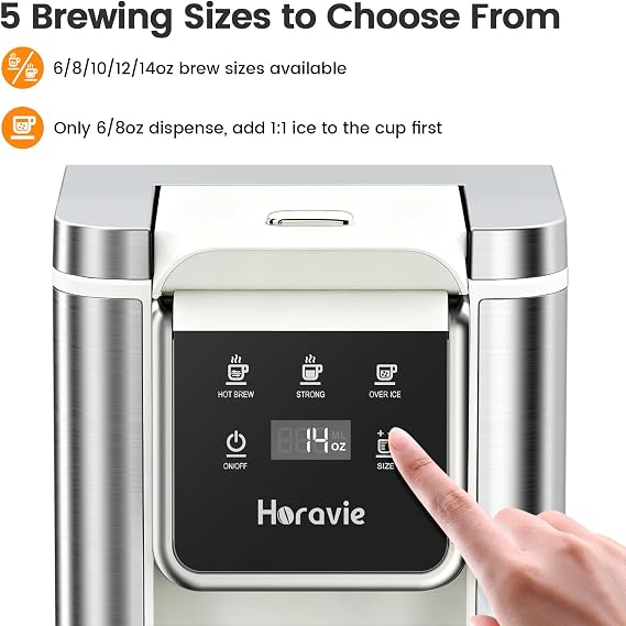 Single Serve Coffee Maker for K-Cup Pod & Ground, Hot & Iced Coffee Maker