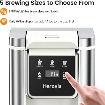 Single Serve Coffee Maker for K-Cup Pod & Ground, Hot & Iced Coffee Maker
