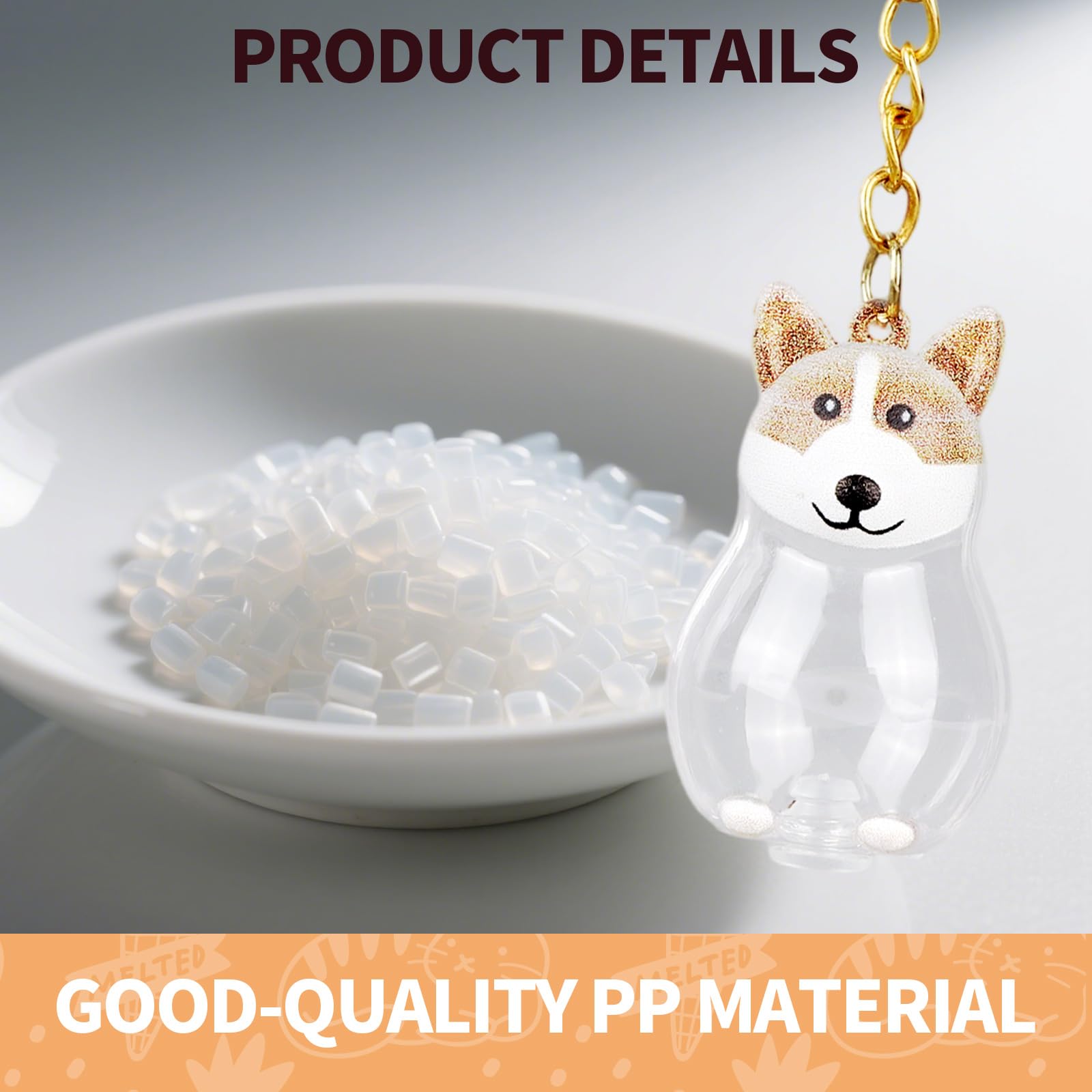 Penitue 2pcs Dog Hair Storage Keychain - Image 3