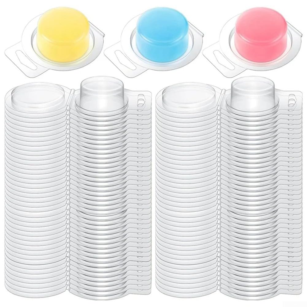 100er Pack Wachsmelzformen Kunststoff Transparent Rund(100pc rounds)