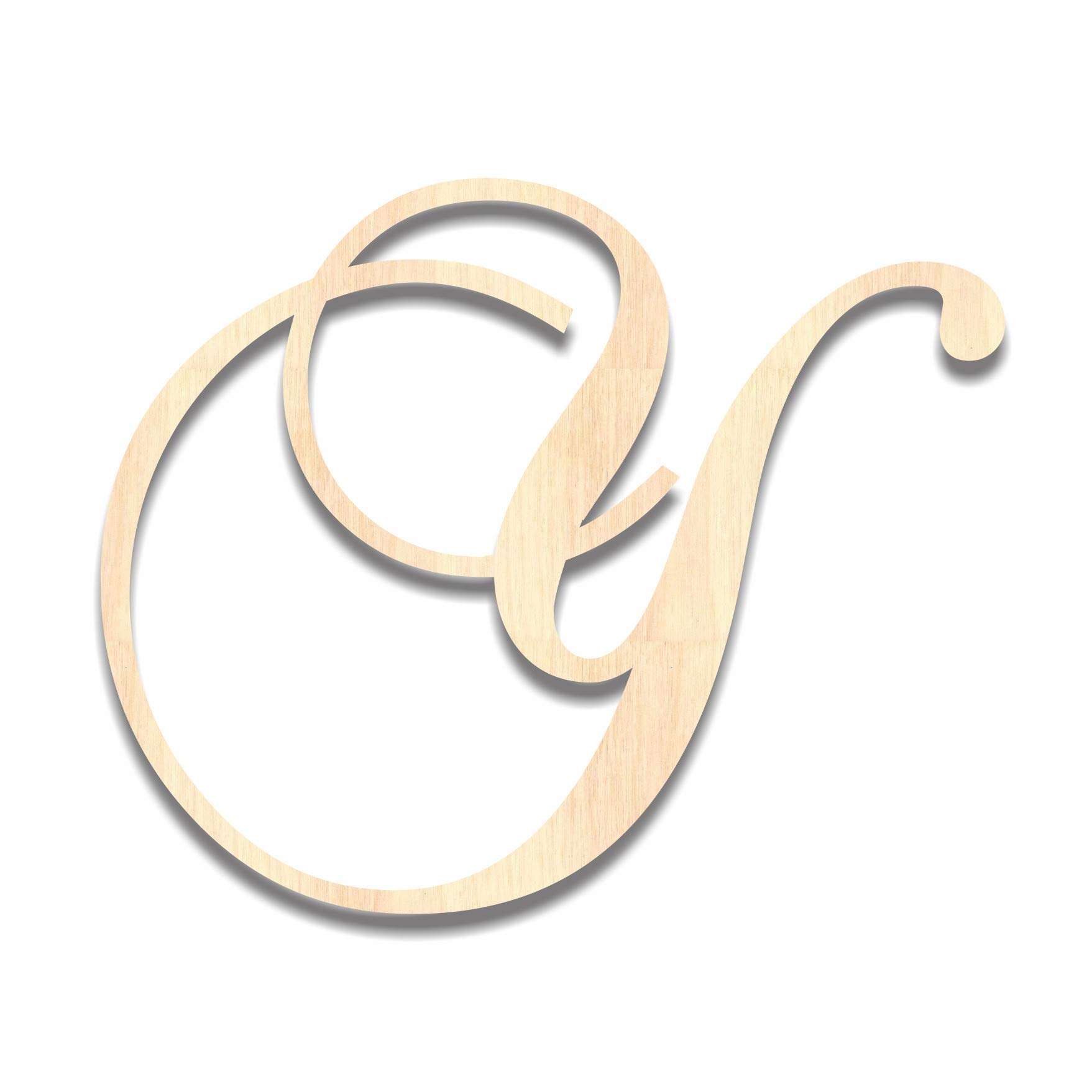 Back40LifePrecision Cut Wood Script Monogram Letter - Y Medium