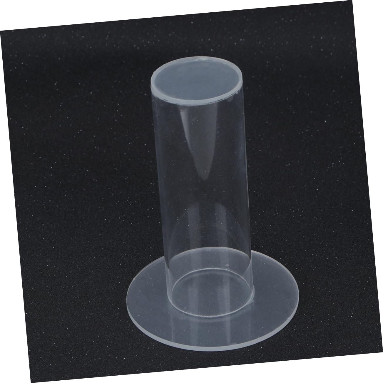 PartyKindom Cylinder Shape Transparent Hair Tie Holder Display Stand Vertical Organizer for Hair Accessories and Jewelry for Bathroom Bedroom and Store Showcase