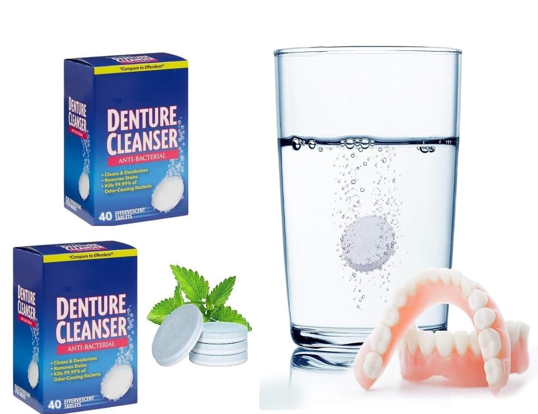 AmeriCan Goods Denture Cleaner Tablets 80/Bx Tabs Dental Denture, Mouth Guards, Aligners Cleaner