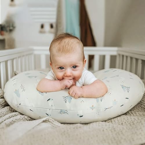 Miniatura 7 de GRSSDER Funda de almohada de lactancia elástica Minky extraíble para almohadas de lactancia materna, funda ultra suave y cómoda para niños y niñas,