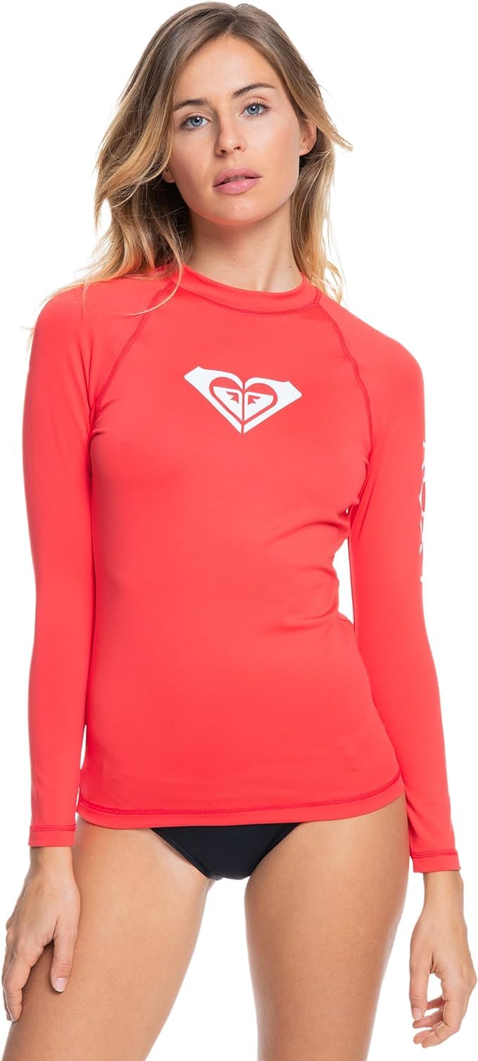 Roxy Women's Cayenne 242 Exc Rash Guard Whole Hearted Upf 50+Long Sleeve Sun Protection Swim Shirt-Quick Dry Rashguard, Large