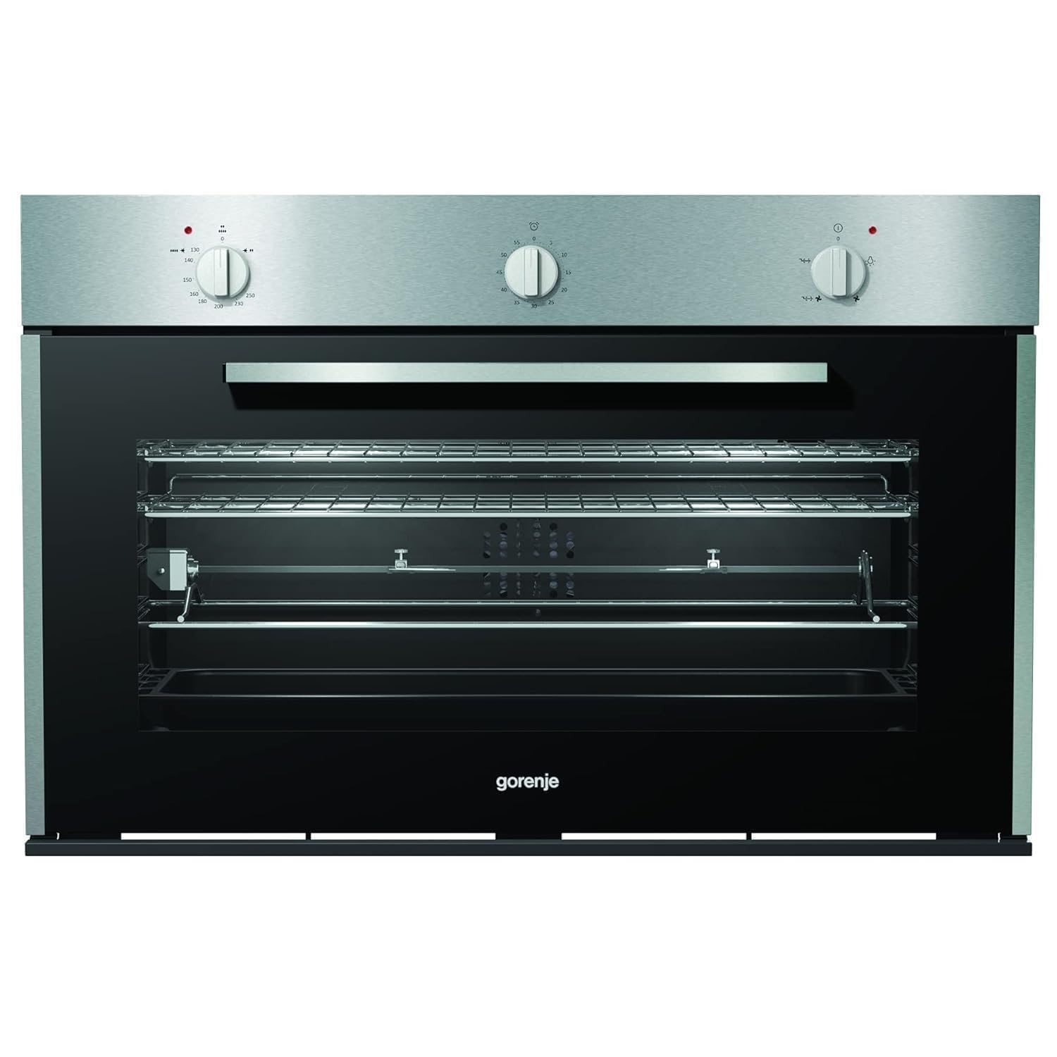 Gorenje 90 cm Built In Gas Oven, 88 Liters Capacity, Made In Italy, Stainless Steel,Bog922E00Fx"Min 1 year manufacturer warranty"