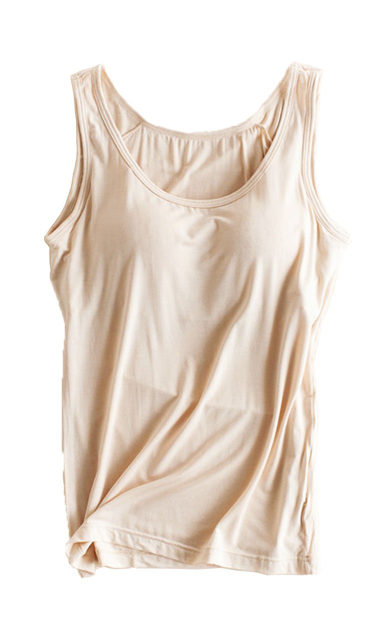 Atditama Womens Modal Built-in Bra Padded Active Strap Camisole Yoga Tanks Tops