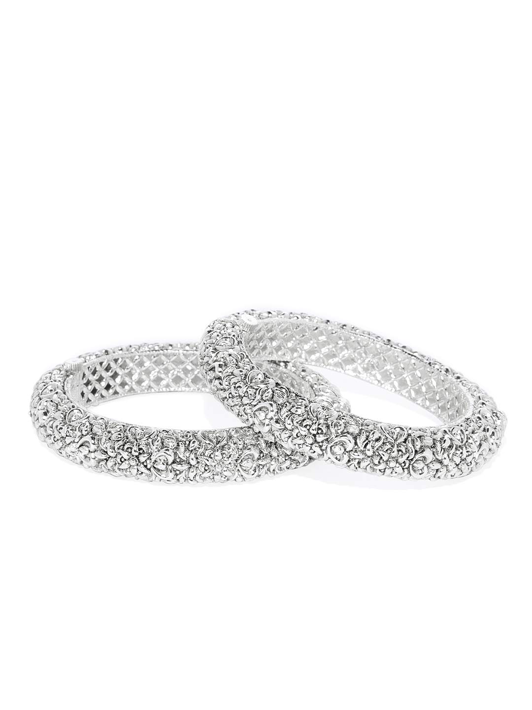 ACCESSHER Silver Kada Bangles (Size 2.8) | Navratri Jewellery | For Women (B07R21GPTL) Amazon Price History, Amazon Price Tracker
