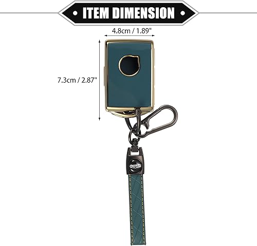 Miniatura 6 de Kit de funda para llavero inteligente de automóvil compatible con Volvo S60 2019-2021, funda protectora de TPU azul sin llave con llavero