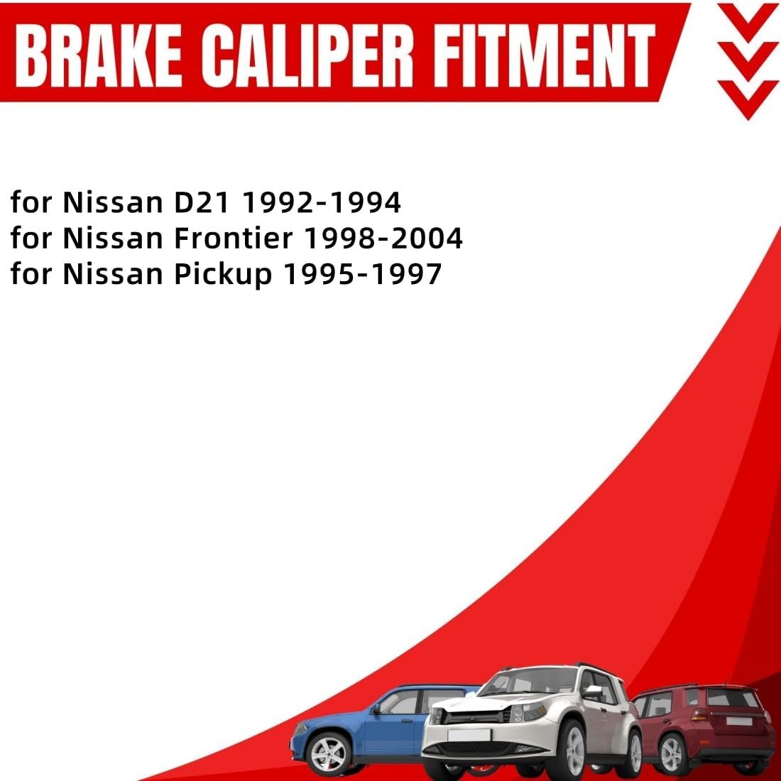 Front Left and Right Disc Brake Caliper Assembly Pair Set ZGYWAutoParts for Nissan Frontier 3.3L 4WD 1999 2000, for Nissan Pickup 2.4L 4WD 1995-1997, for Nissan Frontier 2.4L 1998-2004
