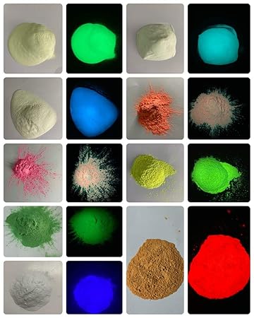 Radium Glow Paint Powders 9 Colours, Each 10gms (Total 90gms)