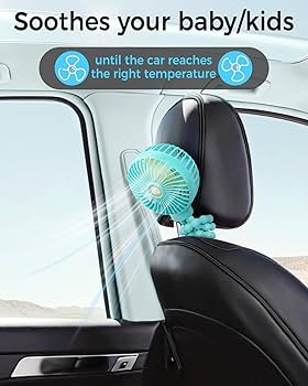 Pram Fan Clip On Stroller Portable Baby Buggy Cooling Fans [LED Display