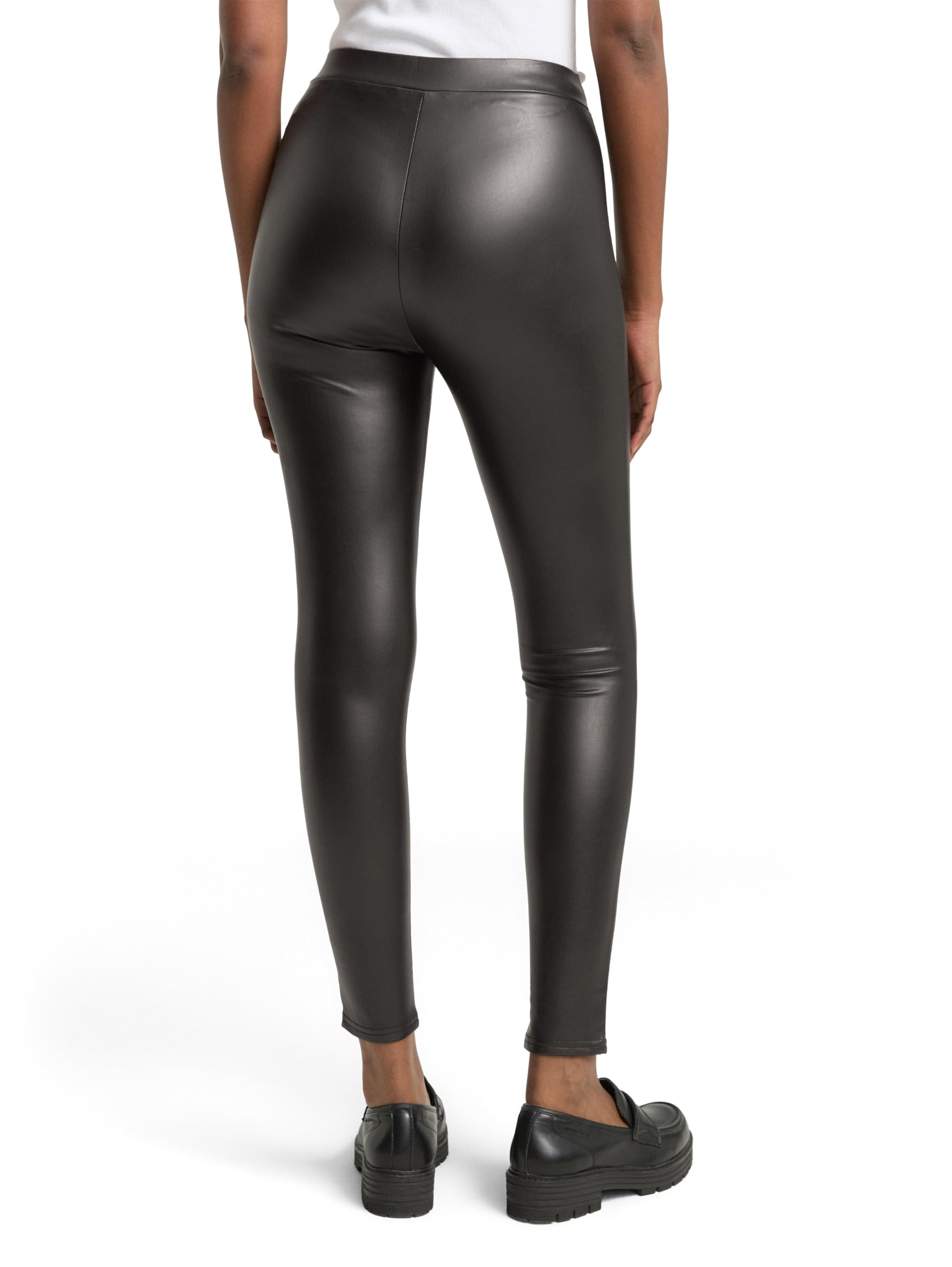 Tom Tailor Denim Damen Leggings in Fake-Leder-Optik