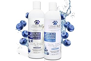 Lillian Ruff Dog Shampoo and Conditioner - Berry Blue - Brightening Face...
