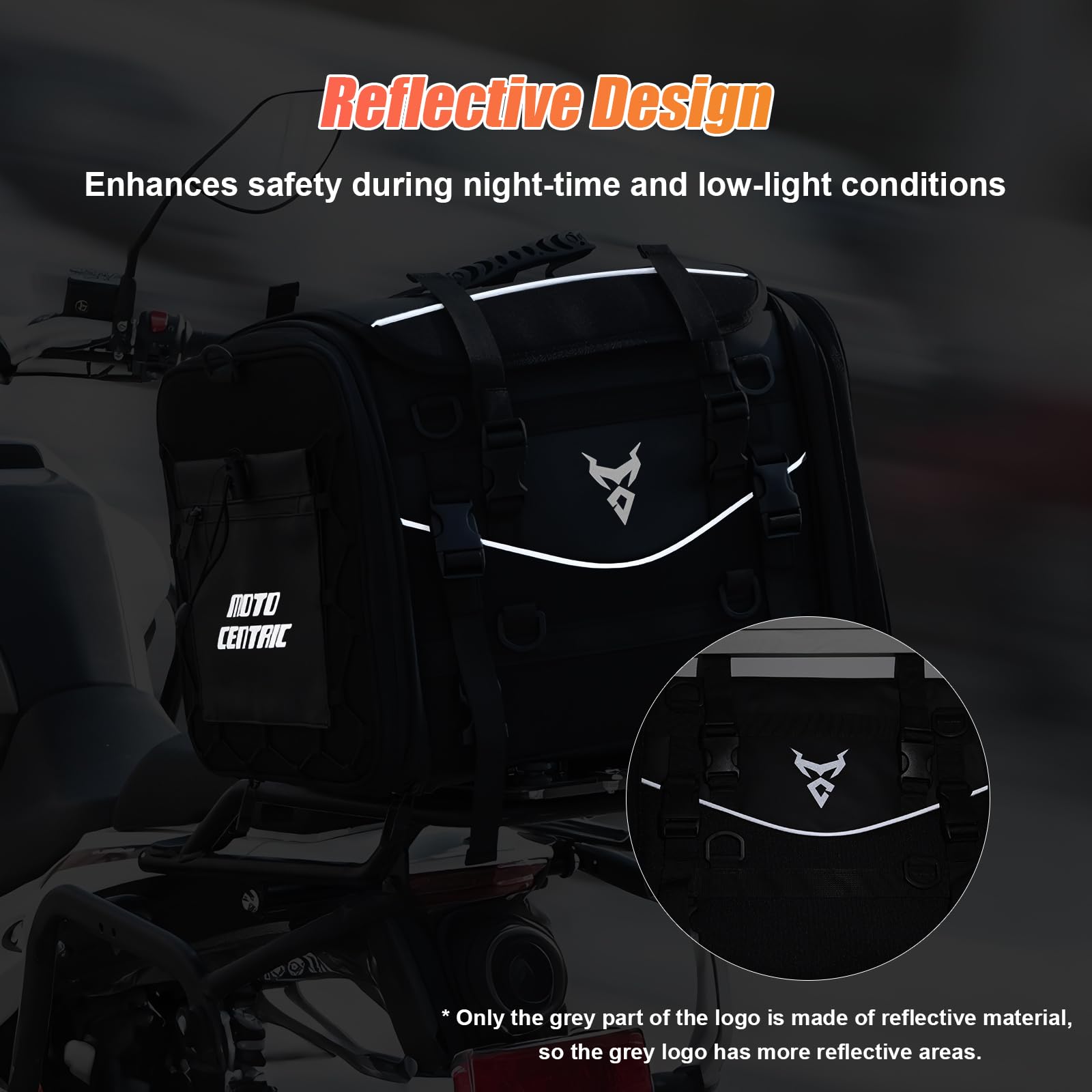 Motorrad Hecktasche Expandable 55-70L wasserdichte Faltbare Durable Multifunktionale Portable Motorrad Tasche Hard Große Kapazität Aufbewahrungstasche Grau L