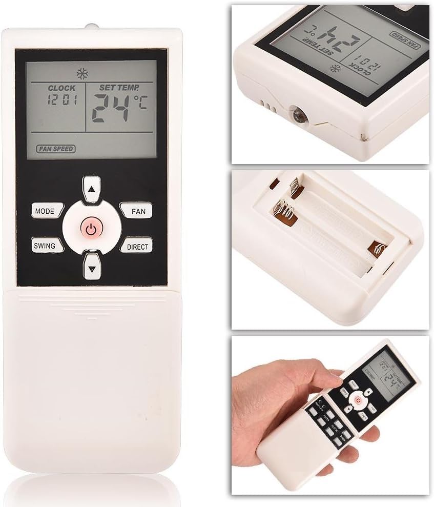 Image of AC Remote Control Suitable for Videocon, Voltas, Midea, Kenstar & Bluestar AC | 55 AC Remote Control - Please Match Every Button with Your Old Remote (VCON-55)