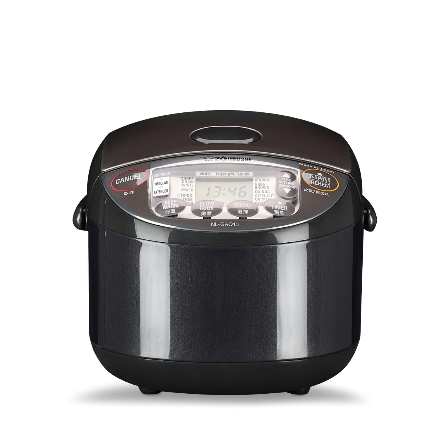 Rice Cooker, ryżowar, garnek do ryżu, wielofunkcyjny, japoński, ZOJIRUSHI NL-GAQ10, 1 L, metallic black, czarny
