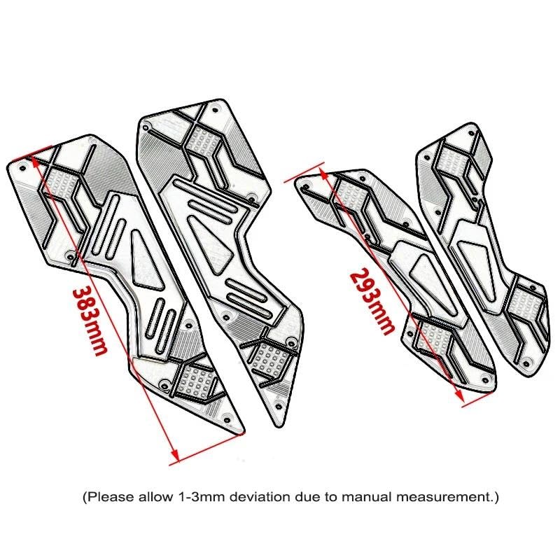 Plaque repose-pieds de moto haut de gamme NMAX Turbo finition rouge - 3