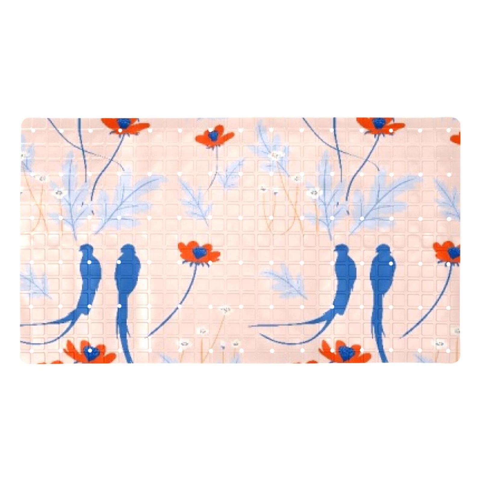 Tapis de baignoire antidérapant avec ventouses puissantes et drainage rapide