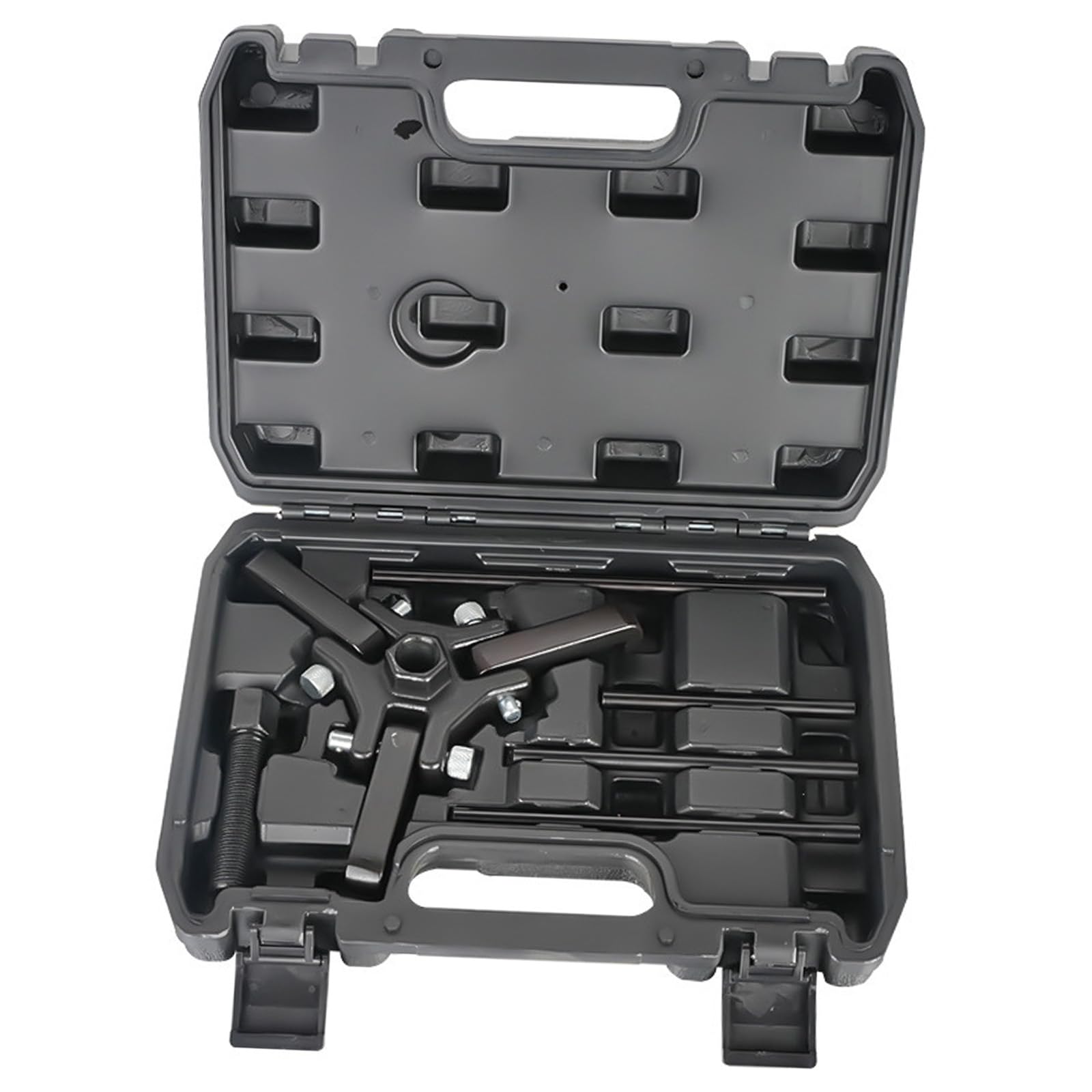 Compact 3 Jaw Crankshaft Damper Puller Set with Adjustable Arms for Tight Engine Spaces Throb Damper Puller