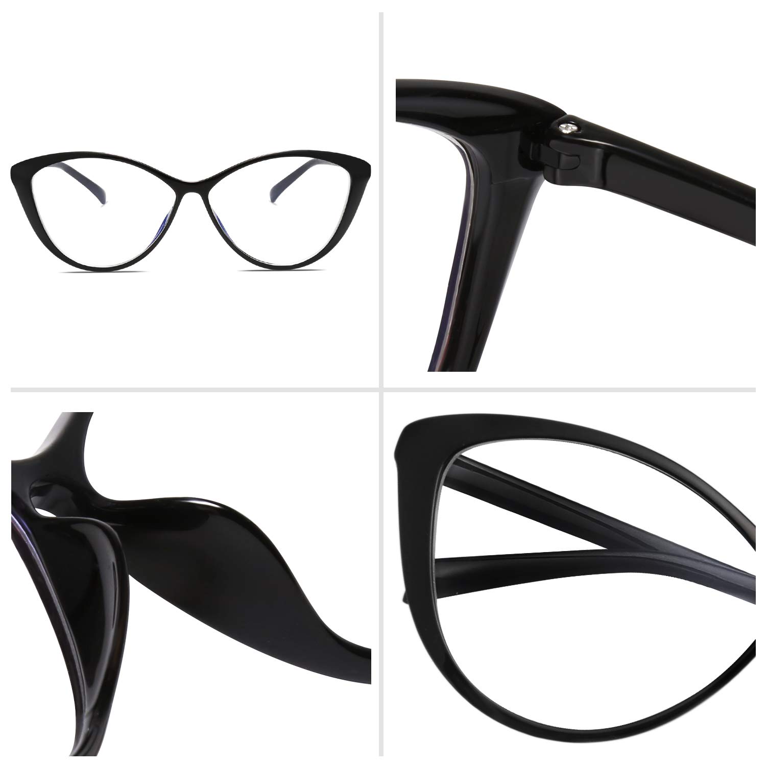 New in Box Women\'s Zigi + Marais Black Cat Eye Blue Light Blocking Glasses Women main image 4