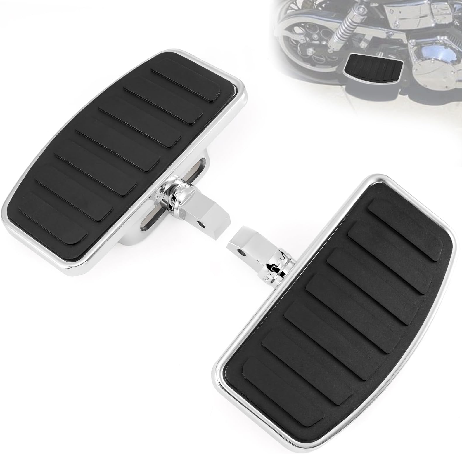 FANCYTIMES Motorcycle Rear Passenger Floorboard FootPegs Adjustable Angle Function Motorcycle Floorboards Compatible with Yamaha Vstar XVS 650 400 XV125 XV250 Honda VTX1300 VTX1800 Suzuki VL400 VL800