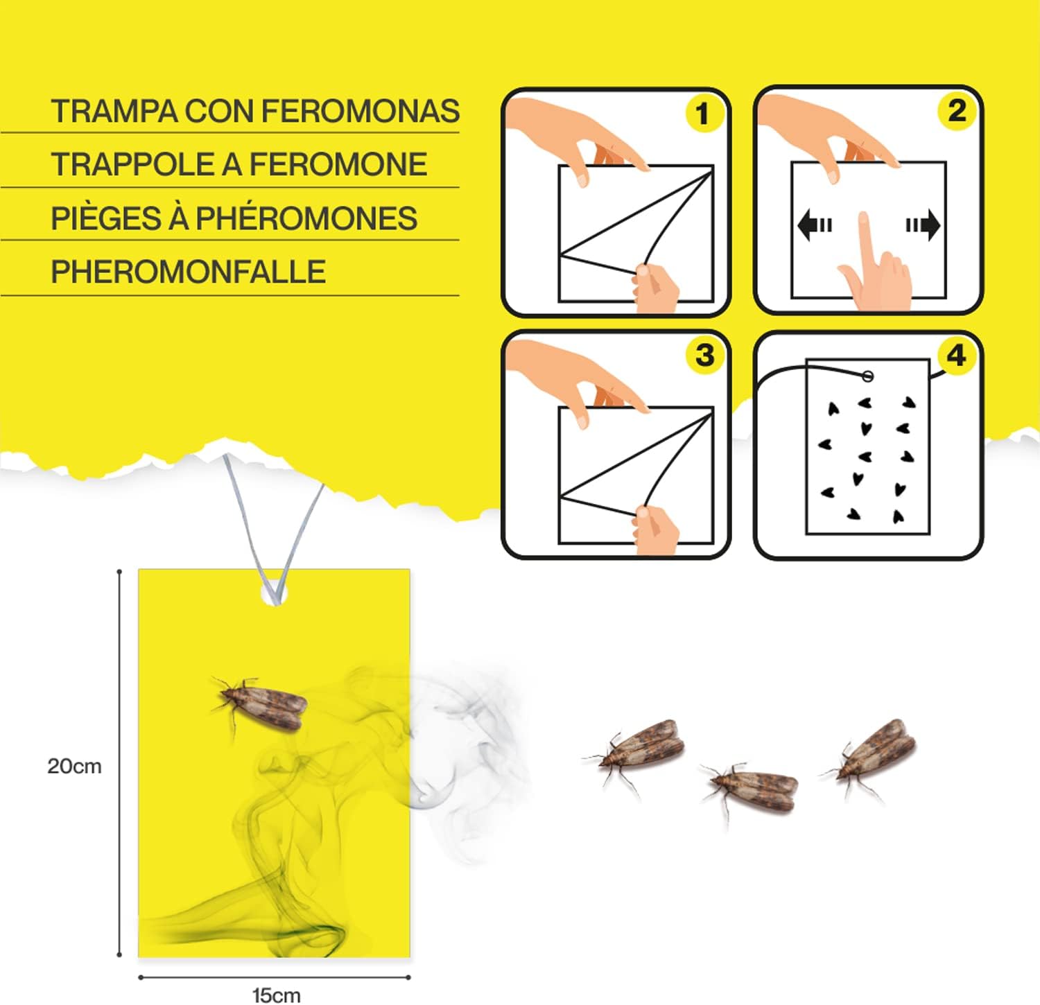 Effektiver O³ Lebensmittelmottenschutz: 12 Pheromone für eine mottenfreie Küche!