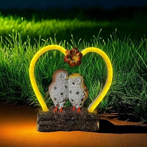 Xxoasis Solar Owl Outdoor Garden Statue & Led Resin Outdoor Yard Decor Lights thumb #4