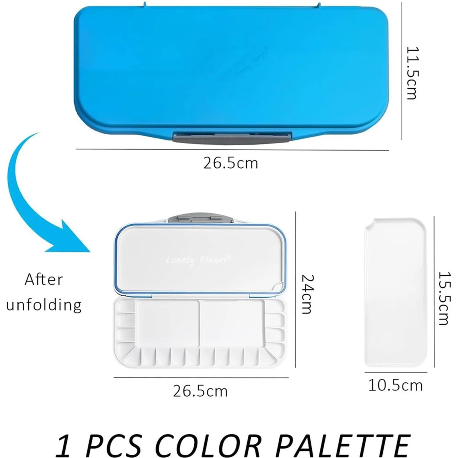 Aquarellpalette Mit 18 Vertiefungen, Faltbar