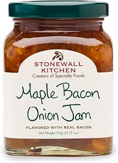 Stonewall Kitchen Maple Bacon Onion Jam, 11.75 oz - Sweet Savory Gourmet Spread for Burgers, Pizza, Cheese