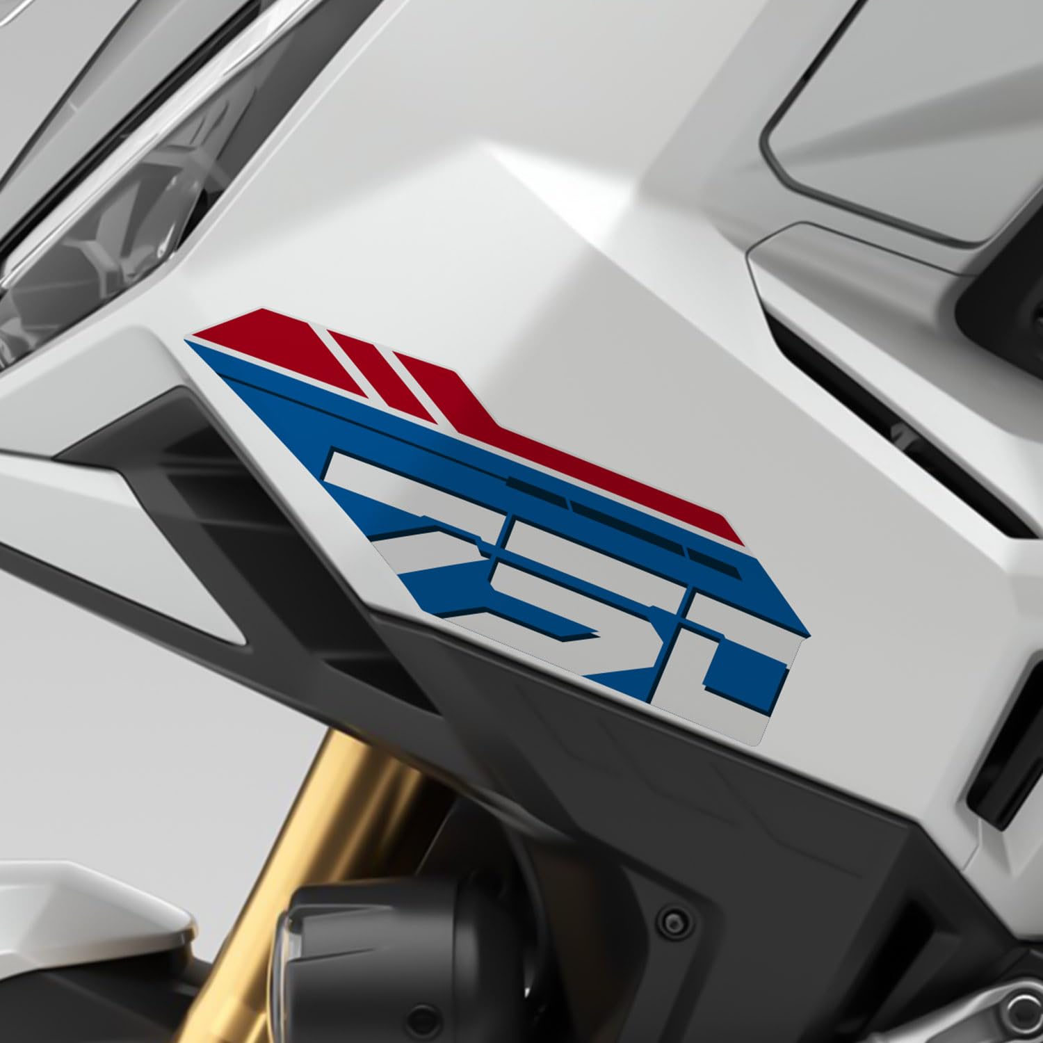 Az Graphishop Carena naklejka, kompatybilna z Honda X-ADV 750 2025 Tricolor Style Kit diagramu silnika, Wykonano we Włoszech FS-XADV-HRC (Połyskująca Białość)