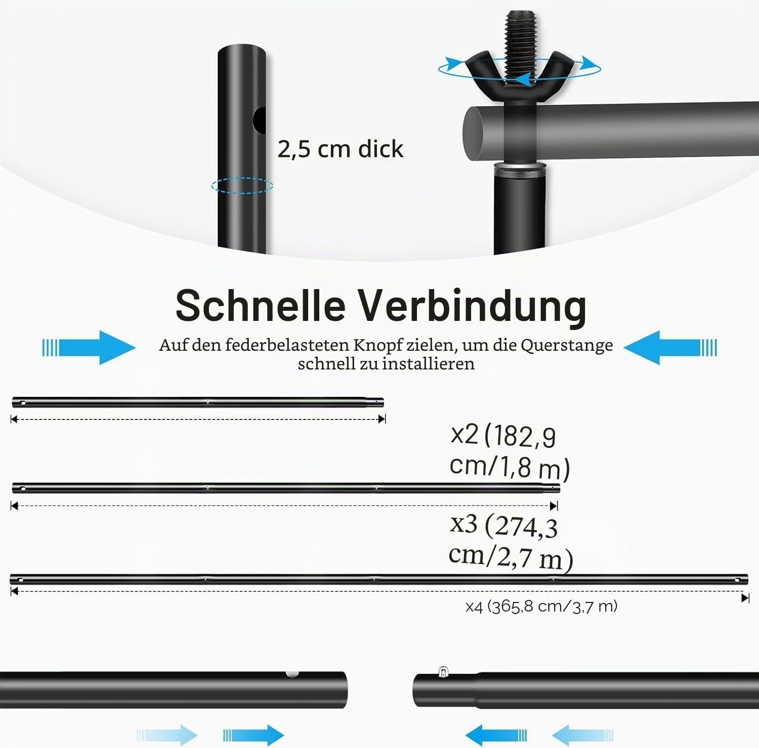 EMART Hintergrund Ständer Kit, 3m x 3,6m Fotohintergrund Ständer