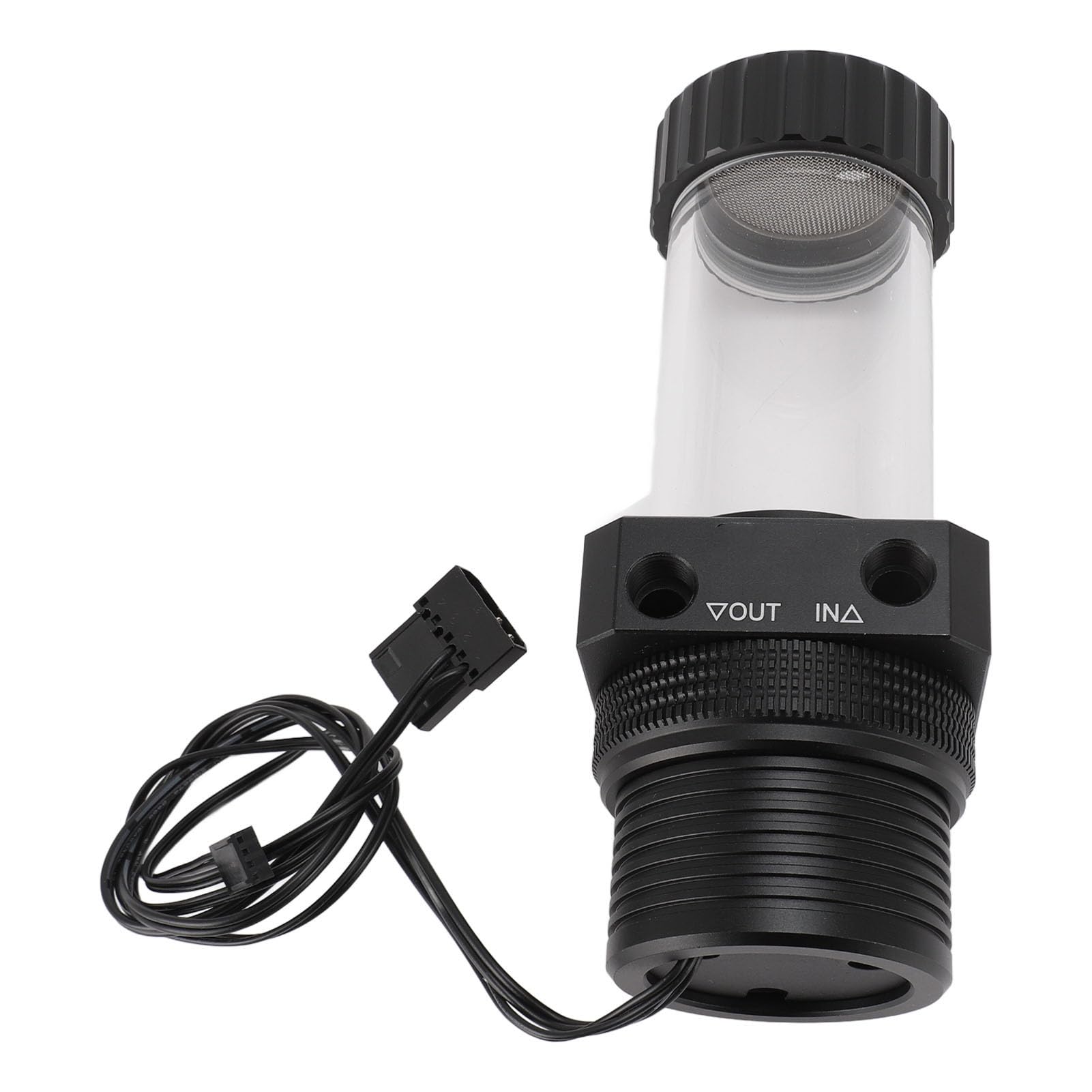 Focket Zbiornik Pompy Chłodzącej PC, 1100 L, wys. 5900 Obr./min, Filtr Siatkowy 30, Konstrukcja ze Stopu Aluminium, Zbiornik Chłodzący wodą z 4-calowym Gwintem G1, pojemność 200 Ml na Płyn do (BLACK)