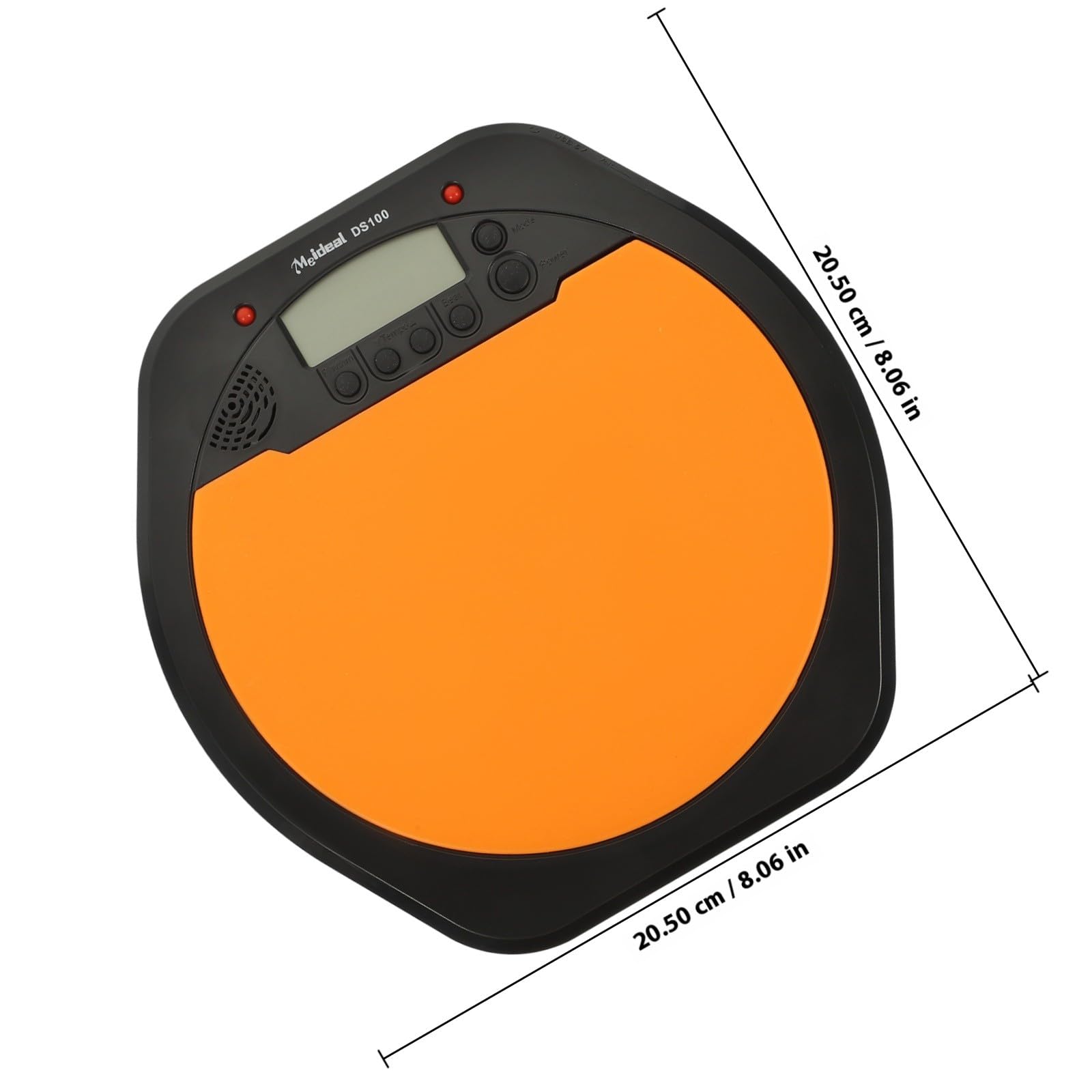 ULTECHNOVO Pad de Práctica Electrónico para Batería Metrónomo Digital, Pantalla Lcd, Ligero y Material Abs y Silicona para Entrenamiento de Bateristas