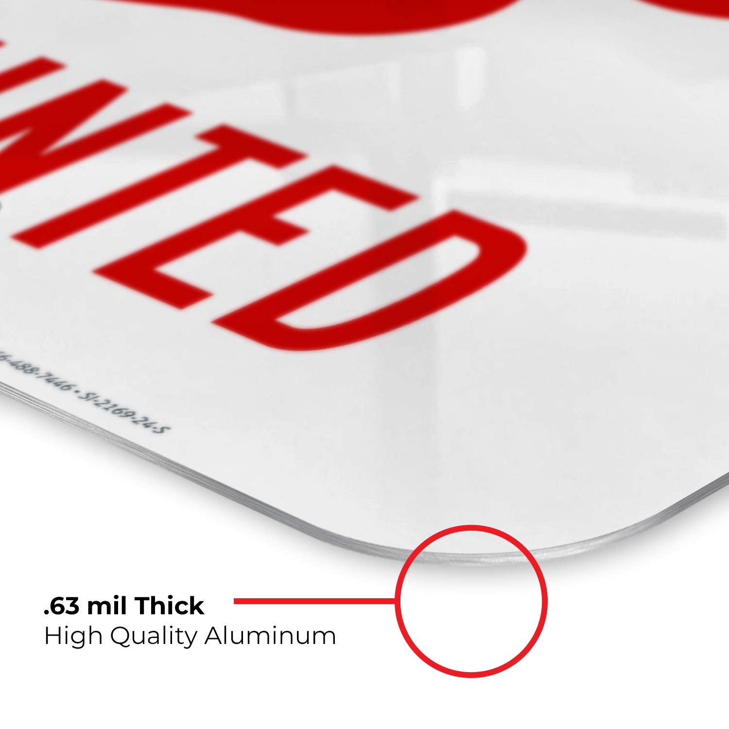 PV Roof Mounted Sign, 24x24 Inches, Rust Free .063 Aluminum, Fade Resistant, Easy Mounting, Indoor/Outdoor Use, Made in USA