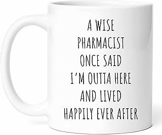 Best Retirement Pharmacist Mug - Medication Expert Coffee Cup - Healthcare Funny Gift From Family - Prescription Specialist Tea Mugs - Drug Advisor Cups - 11 Oz Ceramic Gifts For Pharmacy Technicians