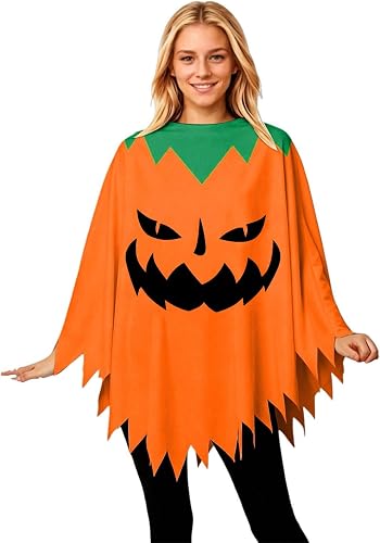 CHRANFSN Womens Halloween Costume,Halloween Costumes For Women 2026 Pumpkin Ponc