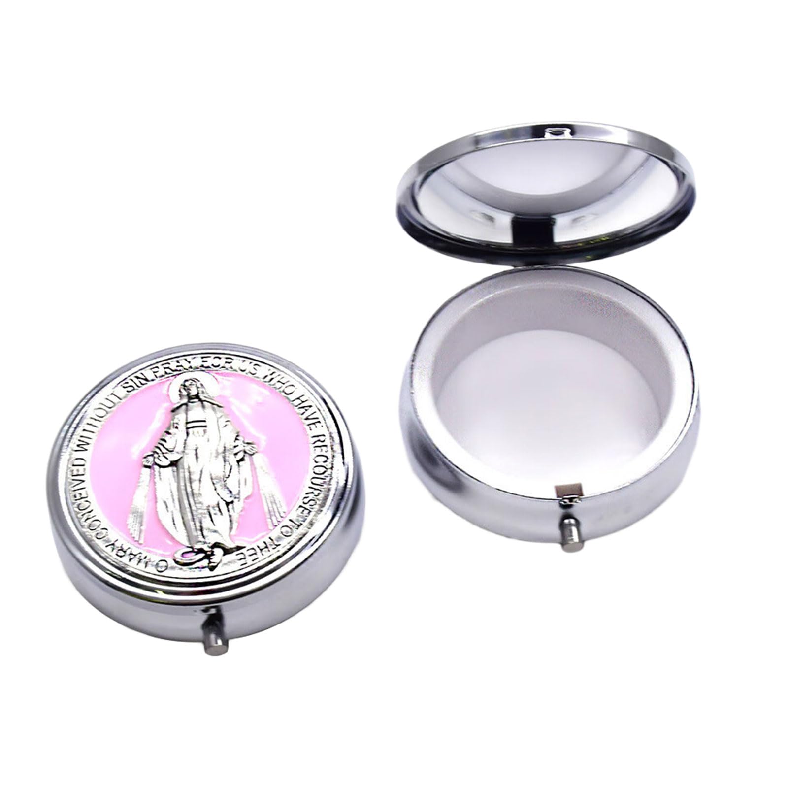 NEWFT Rosary Jewelry Box Religious Storage Holder Case Catholic Keepsakes Organizers Box for Prayer Beads or Prayer Cards
