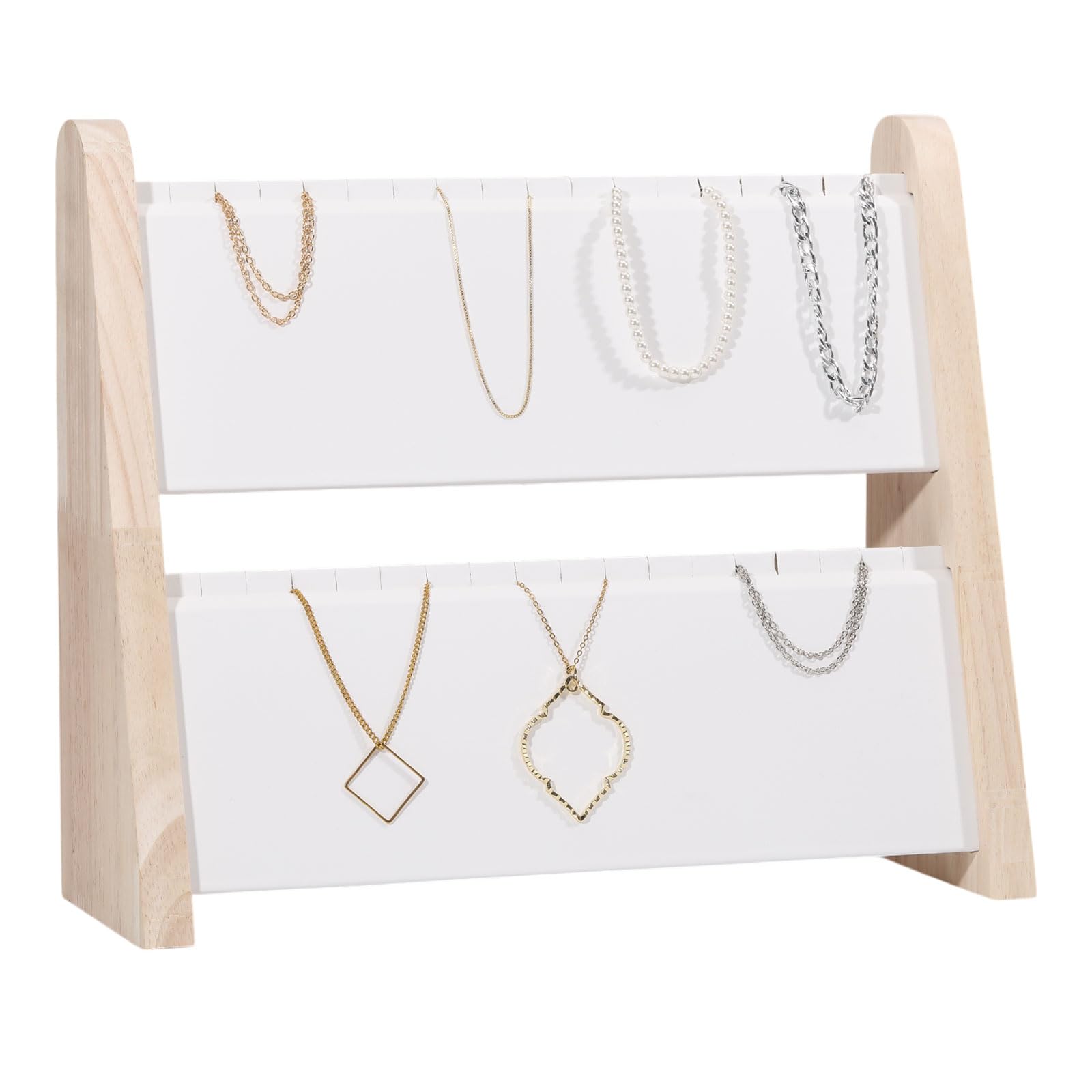 Fini les bijoux emmêlés avec le présentoir collier en bois CHGCRAFT double plateau