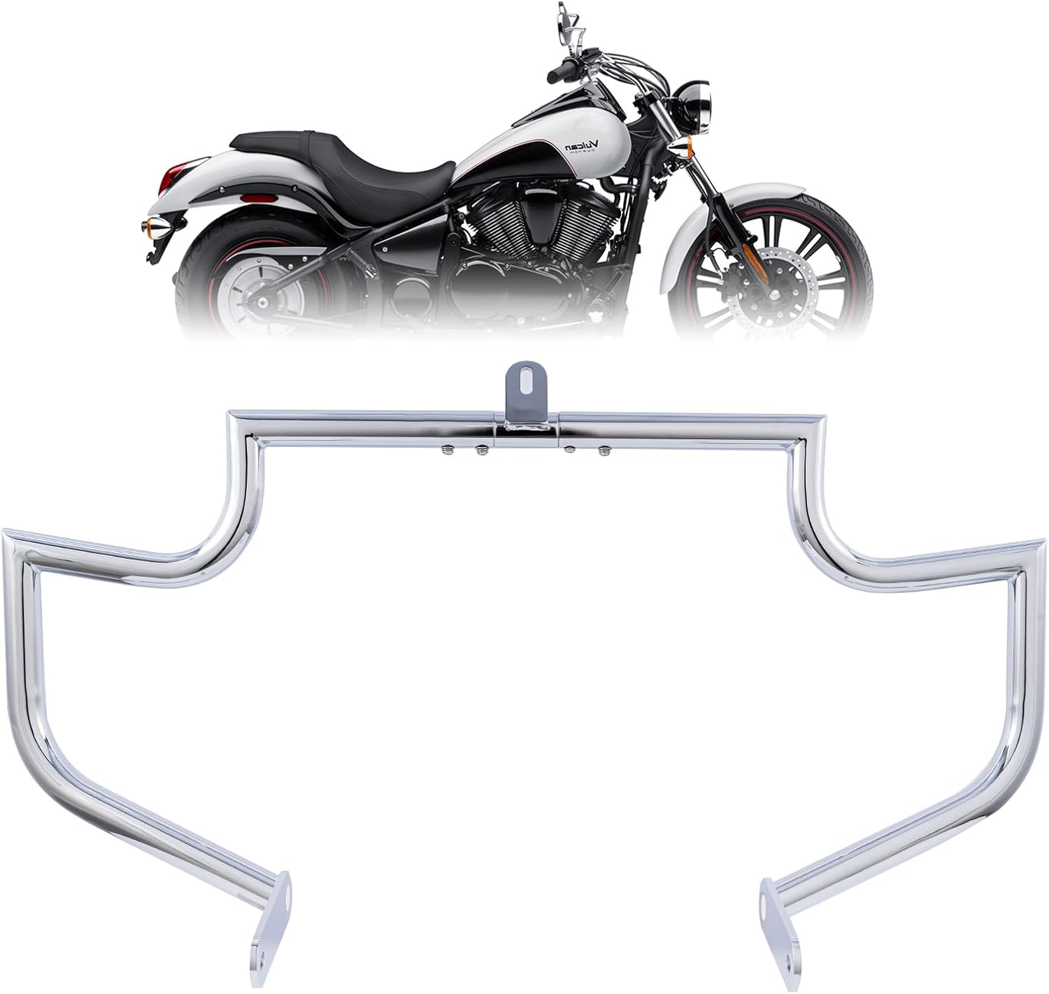 Crash Bar Engine Guard Highway Bar for Kawasaki Vulcan 900 VN900 Custom Classic 2006-2023 (Matte Black)